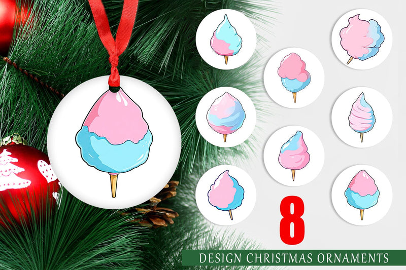 Ornament Cotton Candy Scoop Sublimation artnoy 