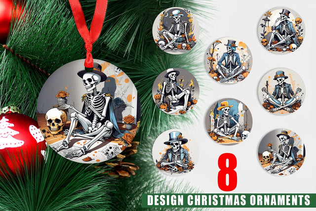 Ornament Cowboy Skeleton Sublimation artnoy 