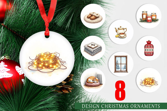 Ornament Cozy Christmas Sublimation artnoy 