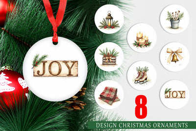 Ornament Cozy Farmhouse Christmas Sublimation artnoy 