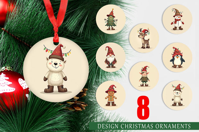 Ornament Cozy Raggedy Christmas Sublimation artnoy 