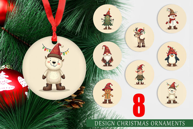 Ornament Cozy Raggedy Christmas Sublimation artnoy 