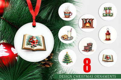 Ornament Cozy Retro Christmas Sublimation artnoy 