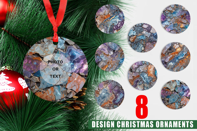 Ornament Cracked Iridescent Sublimation artnoy 