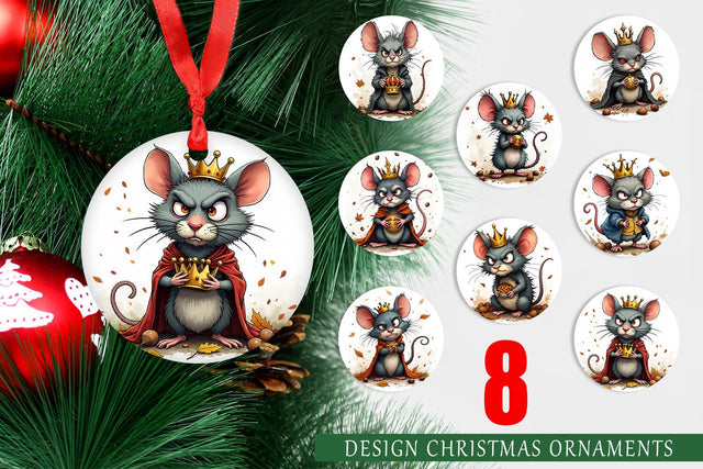 Ornament Cranky Mouse King Mayhem Sublimation artnoy 