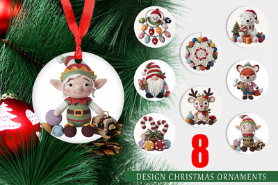 Ornament Crochet Christmas Sublimation artnoy 