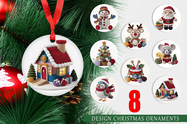 Ornament Crochet Christmas Sublimation artnoy 