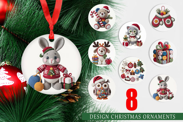 Ornament Crochet Christmas Sublimation artnoy 