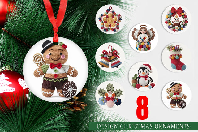 Ornament Crochet Christmas Sublimation artnoy 