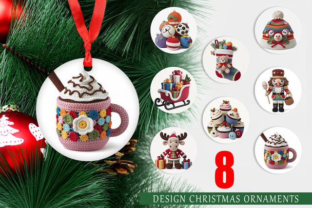 Ornament Crochet Christmas Sublimation artnoy 