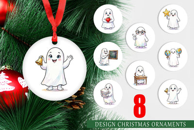 Ornament Cute Classroom Teacher Ghost Sublimation artnoy 