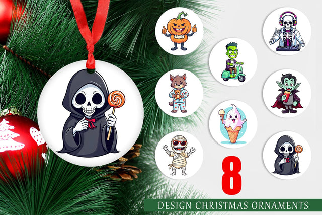 Ornament Cute Creepy Characters Sublimation artnoy 