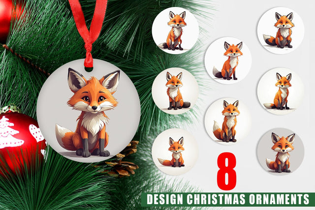Ornament Cute Fox Sublimation artnoy 