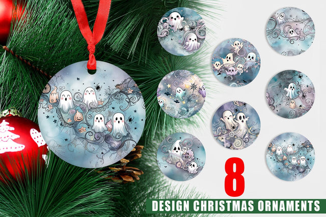 Ornament Cute Ghost Pattern Sublimation artnoy 