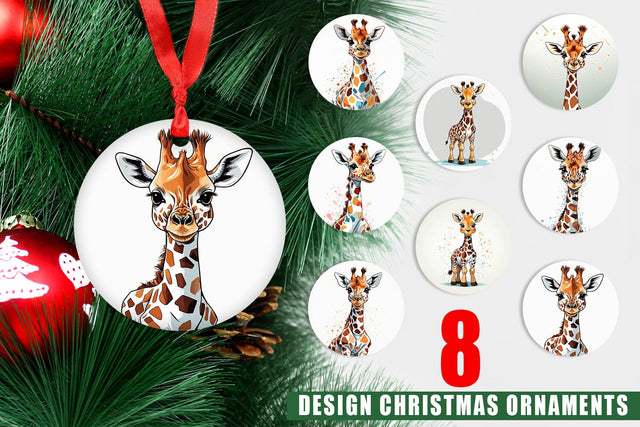 Ornament Cute Giraffe Sublimation artnoy 