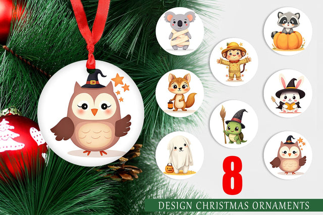 Ornament Cute Halloween Animals Sublimation artnoy 