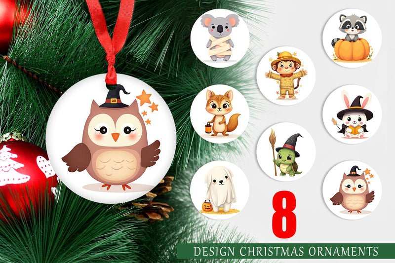 Ornament Cute Halloween Animals Sublimation artnoy 