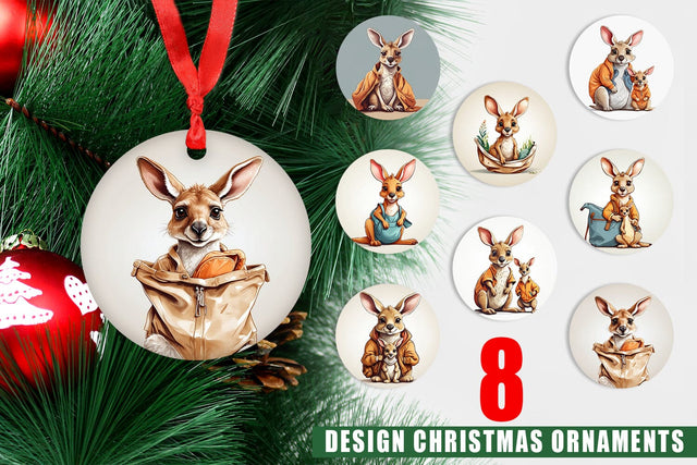Ornament Cute Kangaroo Sublimation artnoy 