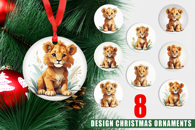 Ornament Cute Lion Sublimation artnoy 