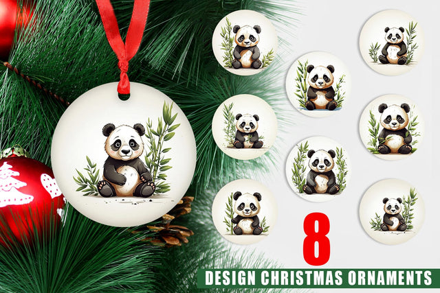 Ornament Cute Panda Sublimation artnoy 