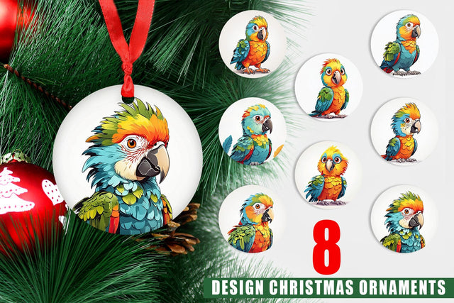Ornament Cute Parrot Sublimation artnoy 