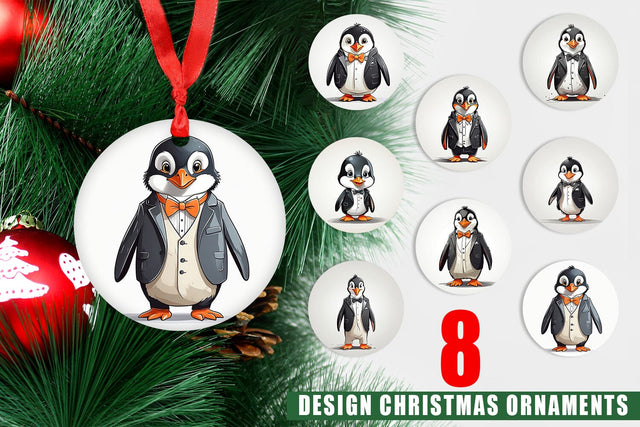 Ornament Cute Penguin Sublimation artnoy 