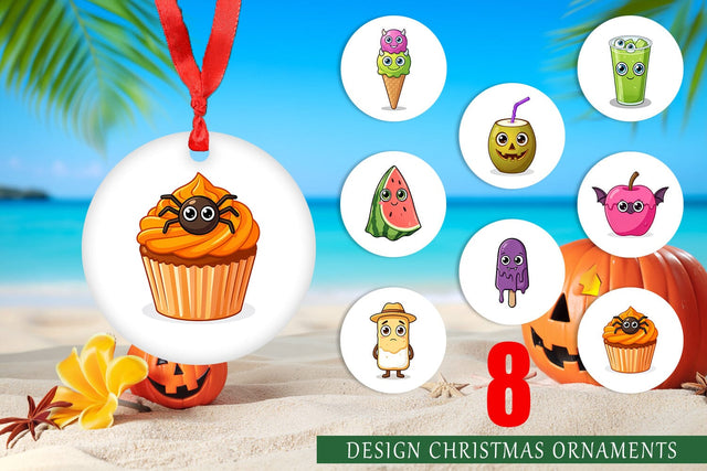 Ornament Cute Summerween Treats Sublimation artnoy 