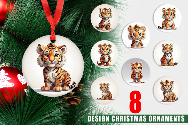 Ornament Cute Tiger Sublimation artnoy 
