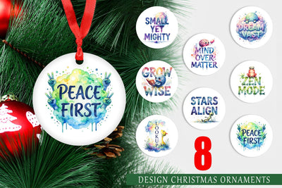 Ornament Cute Ugly Alien Wisdom Quote Sublimation artnoy 