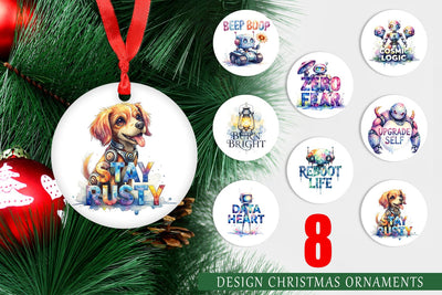 Ornament Cute Vintage Robot Quotes Sublimation artnoy 