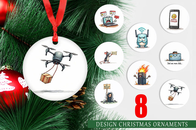 Ornament Cyber Monday Glitchfest Sublimation artnoy 