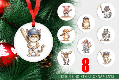 Ornament Cynical Animal Slugger Watercolor Sublimation artnoy 