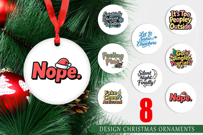 Ornament Cynical Christmas Phrases Sublimation artnoy 