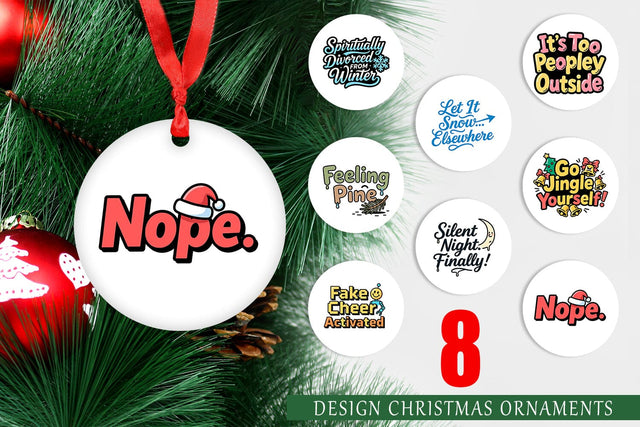 Ornament Cynical Christmas Phrases Sublimation artnoy 