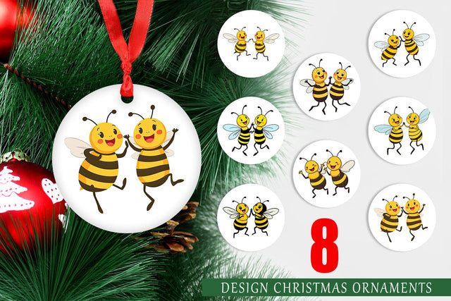 Ornament Dancing Bees Sublimation artnoy 
