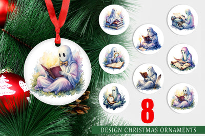 Ornament Dark Academia Ghost Reader Sublimation artnoy 