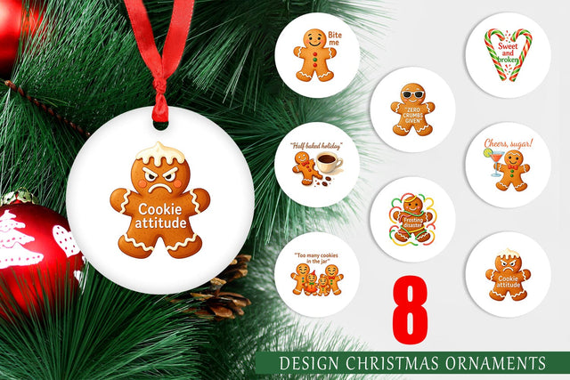 Ornament Dark Humor Gingerbread Sublimation artnoy 
