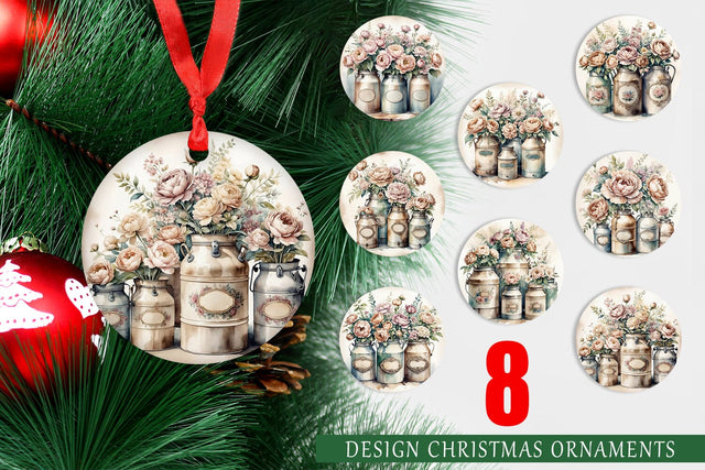 Ornament Decorative Milk Can Sublimation artnoy 