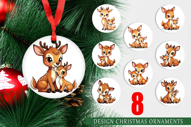 Ornament Deer Mother's Day Sublimation artnoy 