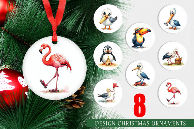 Ornament Derpy Beach Birds Sublimation artnoy 