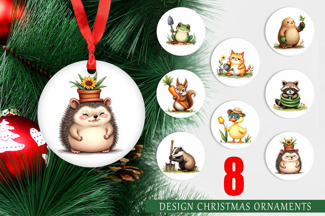 Ornament Derpy Garden Helpers Watercolor Sublimation artnoy 