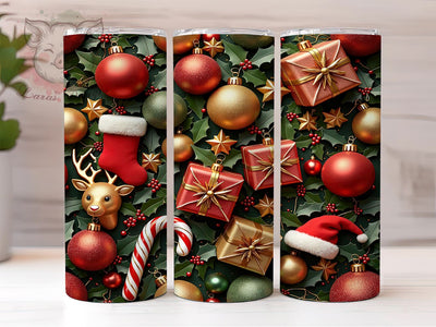 Ornament Design Christmas Tumbler, Christmas Tumbler, Ornament Design, 20oz Wrap, Holiday Drinkware, Festive Sublimation, Christmas Gift, Seasonal Decor Sublimation Lara' s Designs 