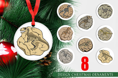 Ornament Dino Fossil Sublimation artnoy 