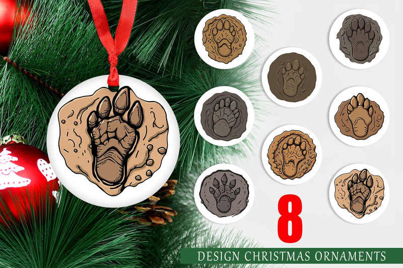 Ornament Dinosaur Footprint Sublimation artnoy 