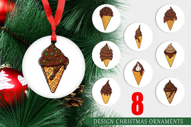 Ornament Dipped Ice Cream Sublimation artnoy 
