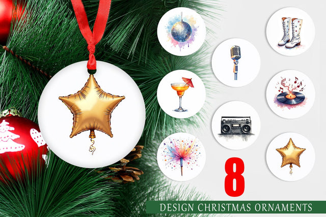 Ornament Disco Diva Mom Sublimation artnoy 