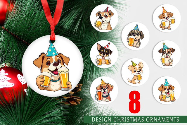 Ornament Dog Beer Day Sublimation artnoy 