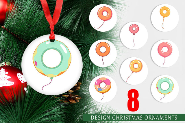 Ornament Donut Balloon Sublimation artnoy 