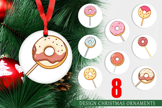 Ornament Donut Stick Sublimation artnoy 