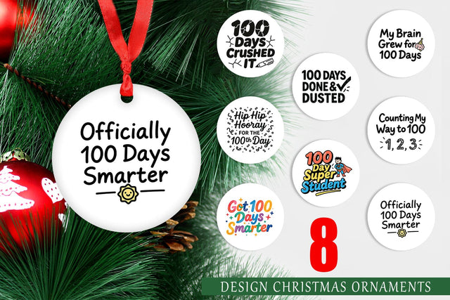 Ornament Doodle Marker 100 Days of School Sublimation artnoy 